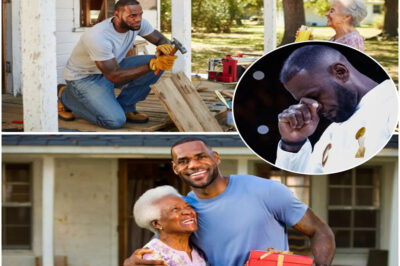 LeBron James Quietly Spends Weeks Rebuilding an Elderly Widow’s Home Destroyed in a Storm — But on the Final Day, Just as He’s Packing Up His Tools, She Walks Out Onto the Porch Holding a Small, Weathered Box. What She Places in His Hands — and the Nine Shaky Words She Whispers as the Neighborhood Watches — Leaves the NBA Legend Struggling to Speak Through Tears