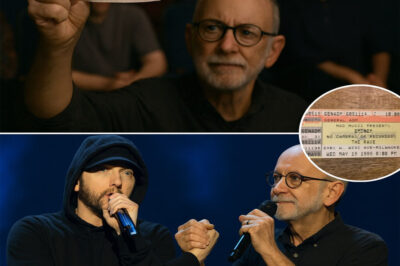 “He kept the ticket… for 25 years — and when he finally walked in, Eminem stopped the show.”