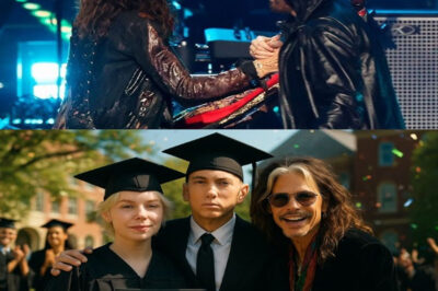 Eminem and Steven Tyler sh0ck fans  — the music legends unite at Stevie’s graduation in a heartwarming, unforgettable moment!