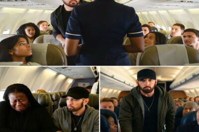 “Air Chaos At 30,000 Feet — Flight Attendant Slaps Black Woman Mid-Flight… But What Eminem Does Next Leaves The Entire Plane Silent!”
