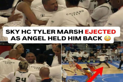 Sky coach Tyler Marsh ejected after heated exchange with referee, Angel Reese steps in