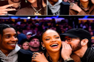 “COURTSIDE SHOCK: Rihanna and A$AP Rocky STUN FANS by appearing next to EMINEM at Lakers game — And then Eminem suddenly drops ‘FATHER SECRET’ that makes Rihanna laugh out loud!” No one expected this!