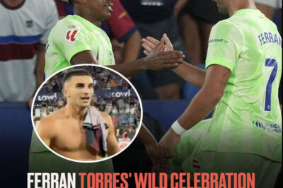 Ferran Torres’ WILD celebration after Barcelona’s comeback vs Levante caught on camera