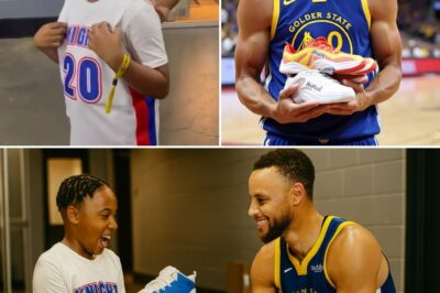 “He hid his feet under the desk, ashamed of what made him different… until Steph Curry sent 20 pairs of sneakers and a message that turned embarrassment into pride.” — A small act of kindness that made a big footprint on a boy’s life