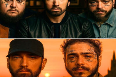 MIDNIGHT SHOCKER: Eminem, Post Malone & Jelly Roll Unleash “Devil In Her Eyes” — A Haunting Confession That Fans Call the Darkest, Most Emotional Track of the Decade!