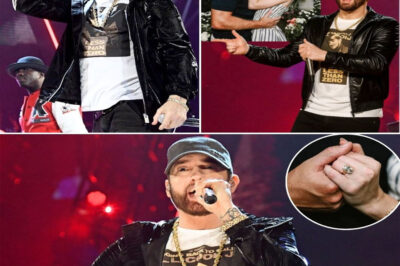 “Detroit Erupted — Eminem Stuns Fans by Halting His Concert to Congratulate Taylor Swift & Travis Kelce After Their Engagement, and His On-Stage Message Left the Crowd SCREAMING”! Just hours after Taylor Swift and Travis Kelce’s engagement broke the internet, Eminem did the unthinkable in his own city. In the middle of his Detroit concert, Slim Shady suddenly stopped the music, grabbed the mic, and delivered a shocking public blessing to the newly engaged couple. Fans say his words were so raw, unexpected, and so Eminem that the arena shook with screams. Within minutes, clips flooded social media, sparking chaos online. And when Taylor Swift personally responded to his message, the internet went into full meltdown.