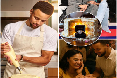 Ayesha Curry’s seemingly normal birthday party suddenly turned into a “bursting” moment when Stephen Curry walked out with a candlelit cake. The whole room sang congratulations, but no one expected that inside the cake was hiding a secret that left Ayesha speechless. When the knife blade touched down, light flashed from a tiny object, sparkling among the sweet cream – a gorgeous diamond ring hidden just for her. Ayesha covered her mouth, her eyes filled with tears, while Stephen smiled brightly like a child who had just succeeded in a prank. The audience exploded with applause, but the most surprising thing was not to stop there. Because before exchanging the ring, Stephen leaned down and whispered a short sentence into his wife’s ear – a sentence that made Ayesha burst into tears, and witnesses swore that they had just heard a “promise” unlike any previous romantic scene. After all, what did Stephen whisper behind the diamond ring hidden in the cake?