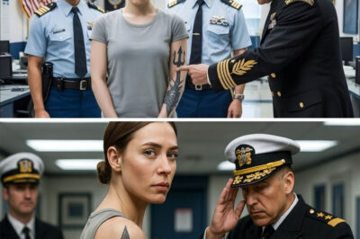 They Arrested Her for Impersonating a SEAL — Until the Admiral Said, “That Tattoo’s Authentic Alexandra Hale walked across the tarmac in worn boots, an old military ID clutched in her hand, eyes locked straight ahead. She didn’t speak. She didn’t smile. She just kept moving — as if the ghosts of a past no one remembered were pulling her forward. The guards stopped her before she reached the admin building. “This ID’s expired,” one said. “She’s not in the system,” another muttered. Within minutes, military police surrounded her. Handcuffs snapped shut. “Impersonating a SEAL is a federal offense,” the commander barked. “Whoever you are, this ends now.” Alexandra said nothing. Just rolled up her sleeve as they dragged her toward the holding office. Then the door swung open — and Admiral Pierce stepped inside. His eyes fell on the ink etched into her forearm. His face drained of color. “That tattoo…” he whispered. “…that’s authentic.” The room froze…