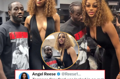 Even Angel Reese had to react when she saw that pic of Terence Crawford staring at her!