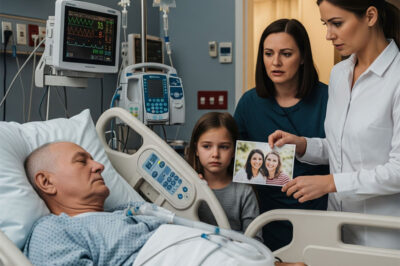My husband lay in a hospital bed when everything I thought I knew collapsed. Emily, my daughter, shoved me into a closet and whispered, “Mom, hide!” Through the crack of the door, I watched as a woman dressed like a nurse walked in, leaned over, and kissed him. Then, with chilling certainty, she told Emily, “I’m his wife.” In that instant, my world shattered—I discovered he was living a double life, a bigamist. And just as I gathered the courage to walk away forever, the police arrived.