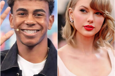 Pop queen Taylor Swift has stunned the world by announcing her intention to invite 18-year-old Spanish football talent Lamine Yamal to join the $50 million “Nike Smash Future” campaign to promote a new line of tennis products. Swift stated, “Lamine Yamal is a symbol of willpower: from a young boy to conquering the heights of Europe. Despite the controversies, he needs a defining moment to ‘shake it off,’ just like me!” Yamal didn’t hesitate to respond with a surprising comeback that deeply moved Taylor Swift, who immediately sent him a special gift.