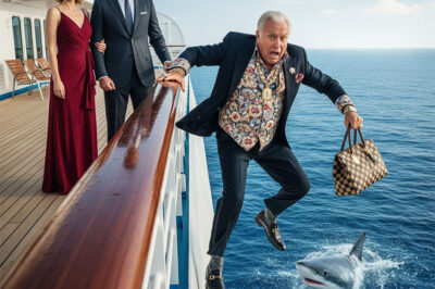 Time To Meet The Sharks!” The Son And His Wife Pushed Their Old Father Into The Sea To Steal His $500 Million. But When They Returned To The Villa, Looking Triumphant, I Was Waiting For Them With A Gift..