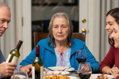 When Dorothy’s husband poured wine over her head at a family dinner while her daughter-in-law and granddaughter laughed, she thought it was just another humiliation in her 43-year marriage. But ten minutes after she walked out, three men in suits arrived at her door with shocking news that would change everything.