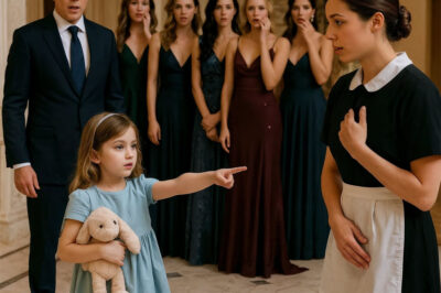 A billionaire had brought in models so his daughter could choose a new mother—but she pointed at the maid and said, “I want you to be my mommy.”