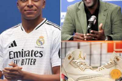 “Shocking: Basketball legend Michael Jordan has announced a $30 million sponsorship deal with Real Madrid star Kylian Mbappé to be the face of his new Air Jordan campaign. The multi-million dollar deal is expected to redefine sneaker culture and inspire a generation of fans!”