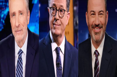 “Late-Night’s historic moment: Jon Stewart, Stephen Colbert and Jimmy Kimmel all appeared together – the atmosphere exploded like a revolution”
