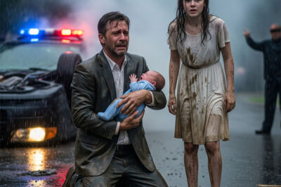 A Homeless Girl Sees a Wounded Millionaire Holding a Baby in the Rain… But Everything Changes When She Recognizes Who He Really Is
