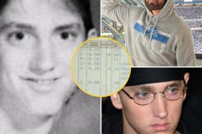 Failing ninth grade three times and dropping out of school at 17 to chase his rap dreams, Eminem’s report card was buried in D’s and F’s. Yet one teacher’s remark stood out as a rare bright spot — and many believe it may have been the very first moment this talent found something worth believing in.