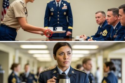 Her Superiors Made Her Serve Coffee at the Briefing, Until the General Saw Her Navy SEAL Ring They told her to serve coffee because she looked like someone who belonged in the kitchen, not the briefing room. No insignia, no name tape, just a quiet woman in standard BDUs carrying a notepad. But when she reached across the conference table to refill the general’s cup, her sleeve pulled back just enough to expose something on her finger that made every officer in that room go silent. A ring that wasn’t just jewelry—it was proof of the deadliest training program in the military. The same general who’d been ignoring her suddenly couldn’t take his eyes off her hand, because what he saw meant she’d survived missions that most of his colonels had only read about in classified reports. Now, before we show you exactly what happened in that Norfolk briefing room, hit that like button and tell us in the comments what country you’re watching from, because this general will never underestimate anyone again. The morning briefing at Joint Expeditionary Base Norfolk was supposed to be routine. Another quarterly assessment, another room full of senior officers discussing overseas operations while someone else handled the logistics. Someone expendable. Someone like Staff Sergeant Sienna Anderson. She didn’t look like much walking into Conference Room 7A that Tuesday morning. Standard woodland camouflage uniform, no unit patches visible, no colorful ribbons decorating her chest. Hair pulled back in the regulation bun, not a strand out of place, but nothing that would catch anyone’s attention either. She carried a leather portfolio under one arm and a thermos of coffee in the other, moving with the kind of quiet efficiency that made people assume she was exactly where she belonged—in the background, handling the details nobody else wanted to deal with. The briefing room was already buzzing with conversation when she slipped through the door. Three full colonels clustered around the head of the table, pointing at satellite images spread across the mahogany surface. A pair of lieutenant colonels were reviewing flight manifests near the window, and at the far end, General Patricia Hawkins sat reviewing her notes with the focused intensity that had earned her two stars and command of Special Operations logistics. None of them looked up when Sienna entered. Why would they? She moved along the perimeter of the room, setting up the coffee station with practiced precision. Fresh filters, extra cream packets, sugar packets arranged in neat rows. The kind of mundane preparation work that kept high-level meetings running smoothly while the important people focused on important things. Sienna had done this dance before, in rooms just like this one, for officers just like these. “Excuse me,” called out Colonel David Brooks from across the room, not even bothering to look in her direction. “Can you make sure we have enough copies of the operational summary? And maybe some of those Danish pastries from the commissary?” Sienna nodded once. “Yes, sir.” “And when General Harrison arrives,” added Colonel Lisa Freeman, rifling through her briefing folder, “make sure his coffee is black, no sugar. He’s particular about that.” “Understood, ma’am.” They spoke to her the way people talk to furniture—functional, necessary, but not quite human. Sienna had heard that tone before, felt those dismissive glances that looked right through her like she was part of the administrative machinery that kept the military bureaucracy humming along. Another enlisted soldier handling the grunt work while the real decision-makers focused on strategy. What none of them knew, what none of them could have guessed from looking at her unremarkable uniform and quiet demeanor, was that Sienna Anderson had spent the last eighteen months doing things that would give most of them nightmares. But that revelation was still twenty minutes away. For now, she was just the coffee girl, invisible and forgettable, exactly the way she preferred it. Sienna had learned long ago that being underestimated was often the most powerful weapon in any arsenal. People told you things when they thought you didn’t matter. They let their guard down when they assumed you were no threat.