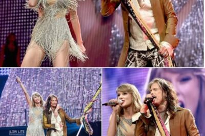“I Never Thought I’d Hear This Song Like This Again…” Fans gasped as Steven Tyler tore into his iconic vocals—notes only he could ever reach—when Taylor Swift suddenly joined him on stage. What unfolded wasn’t a cover; it was alchemy. Her crystal-clear, powerhouse voice intertwined with Tyler’s raw, untamed rock energy, creating a collision of generations that left the crowd completely speechless. Every chorus soared higher, every note crackled with electricity, and for a moment, time itself seemed to pause. The audience didn’t just witness a duet—they witnessed history being rewritten, a blazing testament to the magic that happens when legends and stars unite. By the final chord, cheers erupted, tears streamed, and one truth was undeniable: this moment belonged to no one but them—and it will never be forgotten.