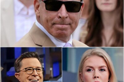 “YOU JOKE BECAUSE YOU HAVE NOTHING LEFT?” — Colbert’s One-Liner Turned Karoline Leavitt and Nicholas Riccio Into the Punchline.”