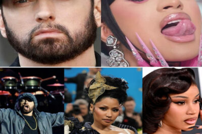 Eminem Suddenly Gets Pulled Into Cardi B And Nicki Minaj’s Drama – Despite Not Doing Anything! A fake quote went viral causing social networks to explode, accusing Slim Shady of “choosing sides” between two rap queens. In just a few hours, the rumor climbed to the top of the trending trend, turning Cardi and Nicki’s war of words into a three-way chaos that no one expected. Reality? Eminem has never opened his mouth! But the internet storm was too late to stop – and now, everyone is curious: who is behind the news that turned the rap game upside down?