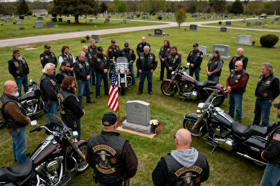 Fifty Three Bikers Showed Up To A Homeless Veteran’s Funeral When His Own Kids Refused