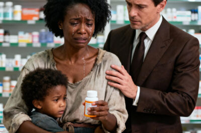 Poor black mother cries because she doesn’t have enough money to buy medicine for her child – Billionaire standing behind her says: “Come with me”…