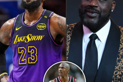 “He’s NOT Michael Jordan!”  — Shaquille O’Neal publicly commented on LeBron James, major ad was immediately canceled When appearing before reporters at a recent event, Shaquille O’Neal did not hesitate to compare LeBron’s legacy with Jordan’s and uttered a statement that caused a stir on social networks. Immediately after, rumors spread that…….. some of LeBron’s major partners were quietly withdrawing.