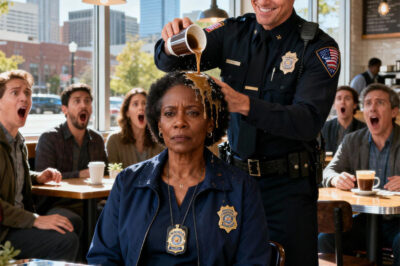 A racist police officer poured coffee on a middle-aged black woman and mocked her. When he learned her true identity, he turned pale and knelt down to apologize..