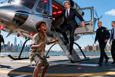 “Don’t get on that helicopter! It’s going to explode!” — a homeless Black boy shouted to a wealthy billionaire, and the truth that followed left everyone shocked…