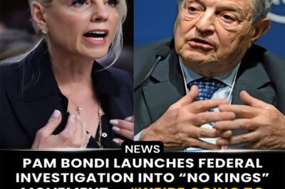 BREAKING: Pam Bondi ORDERS FEDERAL INVESTIGATION into Mysterious Funding Behind the “No Kings” Movement — Declaring, “We’re Going to Expose This Entire Dark Money Network.” According to Bondi, newly uncovered evidence shows that millions in undisclosed funds connected to George Soros were funneled into secret political operations across multiple states. She describes the investigation as unprecedented in scope, warning that its findings could uncover explosive truths capable of reshaping America’s political landscape….