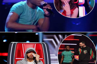 A 17-year-old Black teenager, who’d been rapping along to Eminem since he was just 4, stepped onto The Voice stage with shaky hands and fire in his eyes. He had no backup dancers, no fancy lights—just a dream and “Mockingbird” on his lips. The second he started rapping, the entire room froze. Every word hit deep—honest, raw, and burning with the kind of truth you can’t fake. The judges leaned in, their smiles fading into stunned silence. This wasn’t just another audition; it felt like a story being rewritten right there on stage.