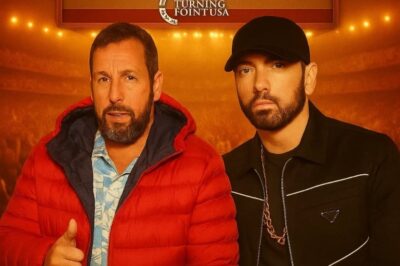 “Eminem & Adam Sandler’s Unbelievable Halftime Uprising That’s Sending Shockwaves Through America — The Explosive, History-Making ‘All-American Halftime Show’ Set to Go Head-to-Head With the Super Bowl, Unite a Divided Nation, and Redefine the Meaning of Entertainment Forever!! The internet is in meltdown after rap legend Eminem and comedy powerhouse Adam Sandler dropped the bombshell: they’re teaming up for The All-American Halftime Show — a rival broadcast airing against Super Bowl 60 itself. Hosted by Erika Kirk, widow of the late Charlie Kirk, the event has been dubbed a “cultural revolution,” promising to blend faith, fire, and fierce patriotism in a way no stage has dared before. Sources say Eminem’s set will deliver his most defiant performance since 8 Mile, while Sandler’s heartfelt speech — already breaking the internet — vows to remind America that “laughter and truth can heal just as much as any song or sermon.” What started as a counter-show is now being hailed as a movement — one bold enough to challenge the biggest night in sports and redefine what unity, rebellion, and redemption sound like on live TV.