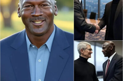 BREAKING NEWS! Apple billionaire Tim Cook has offered NBA star Michael Jordan a $24 million contract, provided he publicly participates in a marketing campaign to promote the iPhone’s new features and product lines. Michael Jordan’s brief response has shaken the sports world!