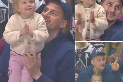 Nikola Jokic’s adorable daughter Ognjena steals the show at Avalanche game as she applauds while the Nuggets star receives ‘MVP’ chants from the Colorado crowd