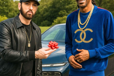 “EMINEM JUST DROPPED A $400,000 BOMBSHELL ON SNOOP DOGG — AND THE REAL TWIST LEFT FANS SCREAMING ‘WHAT IS GOING ON?!’” The Rap God Gifts Snoop a Luxury Car He CAN’T Even Legally Drive… and the Internet Is Losing Its Mind! In a moment nobody saw coming, Eminem rolled out the surprise of the year — handing Snoop Dogg the keys to a brand-new luxury supercar in front of stunned friends, crew members, and cameras. But the shock didn’t stop there. Fans quickly remembered one tiny detail: Snoop still doesn’t have a driver’s license. Now everyone’s asking the same explosive question — was this a gift, a message, or a setup for something bigger? The industry is buzzing, social media is melting down, and insiders say this jaw-dropping gesture might be the start of a much bigger story. Full details in the comments In a moment nobody saw coming, Eminem rolled out the surprise of the year — handing Snoop Dogg the keys to a brand-new luxury supercar in front of stunned friends, crew members, and cameras. But the shock didn’t stop there. Fans quickly remembered one tiny detail: Snoop still doesn’t have a driver’s license. Now everyone’s asking the same explosive question — was this a gift, a message, or a setup for something bigger? The industry is buzzing, social media is melting down, and insiders say this jaw-dropping gesture might be the start of a much bigger story.