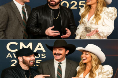 Eminem Crashes CMA 2025: Unexpectedly Joins Interview with Riley Green and Host Lainey Wilson, Dropping Shocking Jokes That Had the Entire Awards Show Bursting into Laughter — The Most Viral Moment of the Year!!! No one saw it coming! Eminem — the global rap legend — made a surprise appearance during the CMA 2025 interview alongside Riley Green and host Lainey Wilson, instantly igniting the awards show atmosphere like never before. His hilarious remarks, unexpected jokes, and electrifying chemistry with Riley and Lainey had the audience unable to hold back their laughter, with several of his lines so shocking that the whole studio paused just to burst out laughing. From clever jabs to moments that revealed his unique personality, Eminem blew past all expectations, turning what seemed like a routine interview into one of the most unforgettable entertainment moments of the year. If you missed it, this is exactly why social media exploded and everyone’s been talking nonstop!