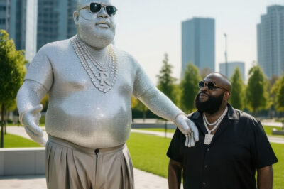 Rick Ross Unveils a $5 MILLION Diamond-Encrusted Statue of Himself — A 10-Foot Tower of “Rozay” Power That Has Miami Shaking