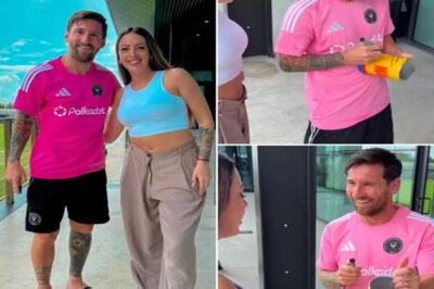 A female Messi fan burst into tears of joy after receiving an autograph and taking a photo with her idol, Lionel Messi, after Argentina’s match in Miami. She also expressed her wish to be with Messi…