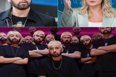 “YOU NEED TO BE SILENT!” — those were the words that started it all. Karoline Leavitt fired off a tweet accusing Eminem of being “dangerous” and demanding he be “silenced.” But what she didn’t see coming was his response — and it happened live on national TV. In a moment that stopped everyone cold, Eminem calmly pulled up her post and began reading it, word for word. No shouting. No insults. Just quiet control. Then, with that signature fire in his voice, he broke down every line — turning her own words into a lyrical takedown so sharp it felt like time froze.