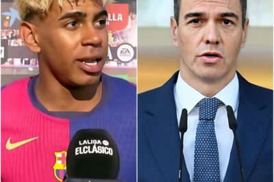 15 MINUTES AGO: The President of the Government Pedro Sánchez left all of Spain and world football fans STUNNED with a 15-WORD MESSAGE sent to Lamine Yamal after the clash with Dani Carvajal in El Clásico, while Lamine Yamal’s 3-word response left fans in SHOCK — and IT WAS NOT just any retort!
