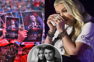 Heartbreaking Moment: Erika Kirk Stops Nashville In Silence As Charlie Kirk’s Voice Returns From The Past – An audience of thousands witnessed one of the most emotional moments in recent memory. Erika Kirk took the stage — but before she could speak, the lights dimmed and an old recording of her late husband, Charlie Kirk, filled the arena.