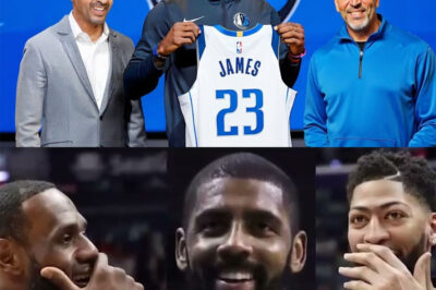 “LeBron James was officially traded to the Mavericks, reuniting with Anthony Davis and Kyrie Irving!” The developments that followed surprised everyone. LeBron James to the Dallas Mavericks wasn’t just a trade—it was a seismic shift. Reuniting with Kyrie Irving and Anthony Davis, the 40-year-old legend is betting big on chemistry, legacy, and one last title run. With the NBA’s balance of power in flux, this blockbuster move could redefine the end of LeBron’s storied career—or become his boldest gamble yet.