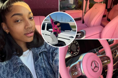 PINK POWER FLEX GOES VIRAL! Angel Reese just broke the internet after unveiling a Barbie-pink Mercedes, joking “Santa came early” — and insiders say the timing is LOUD