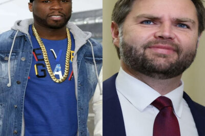 “$100 Million Mic Drop: 50 Cent Didn’t Just Sue JD Vance—He Nuked His Reputation on Live TV” — What began as a stiff policy hearing turned into prime-time demolition when 50 Cent, calm but cutting like a blade, delivered the lawsuit that insiders are already calling “a public execution.”