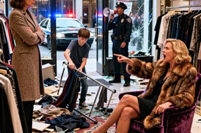 I locked a billionaire’s wife in my store after her son ruined all my possessions—now the police have arrived, and the reality is breaking us apart