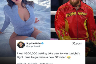 OnlyFans Star Sophie Rain Loses $500K Betting on Jake Paul — Drama Erupts Online