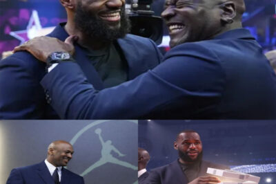 THE NBA KING’S HAPPY DAY: MICHAEL JORDAN QUIETLY GAVE LEBRON A BOX ON LJ23’S 41ST BIRTHDAY — BUT WHEN LEBRON OPENED IT ON LIVE TELEVISION, HE WAS SUDDENLY SPEECHLESS…