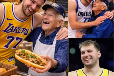 “THE BAKER WILL NEVER FORGET HIM : When Luka Dončić returned to his hometown after many years, a 75-year-old man—the same man who had given him his first loaf of bread when he was 10 and dreaming of a party—recognized him in the crowd and burst into tears. 💬 “Back then, he just wanted to touch a loaf of bread, but today he has touched everyone’s hearts,” he said, his voice choked with emotion. But Luka’s actions immediately afterward, in front of everyone, brought tears to the eyes of the baker—and the entire square. No one expected this…”